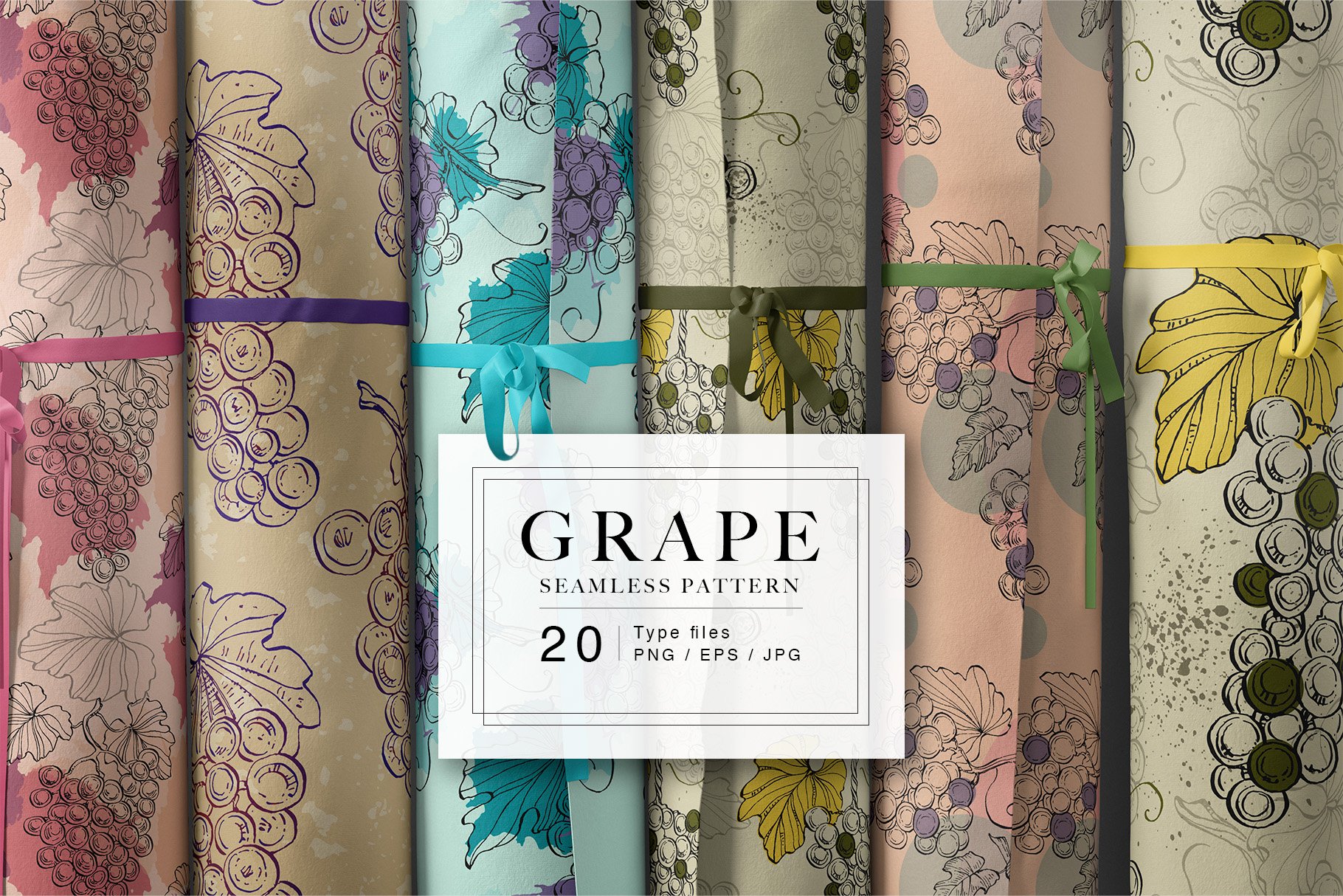 Grape seamless pattern cover image.