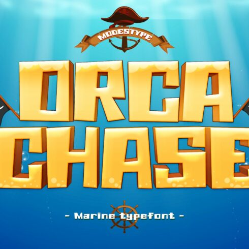Orca Chase - Marine Gaming Font cover image.