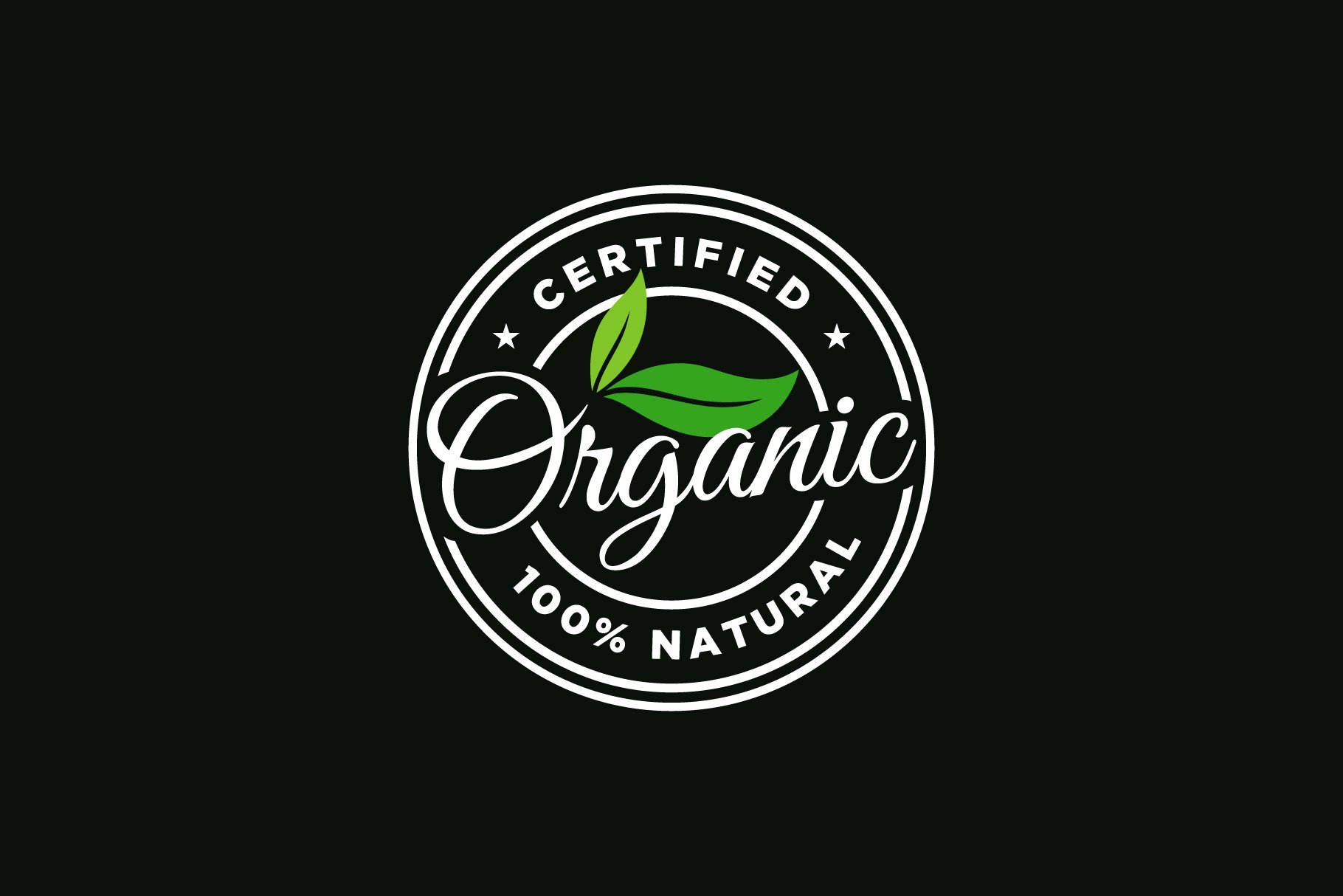 Organic Product Stamp Template cover image.