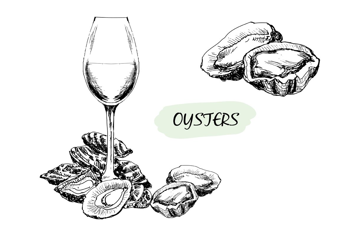 Oysters and wine. cover image.