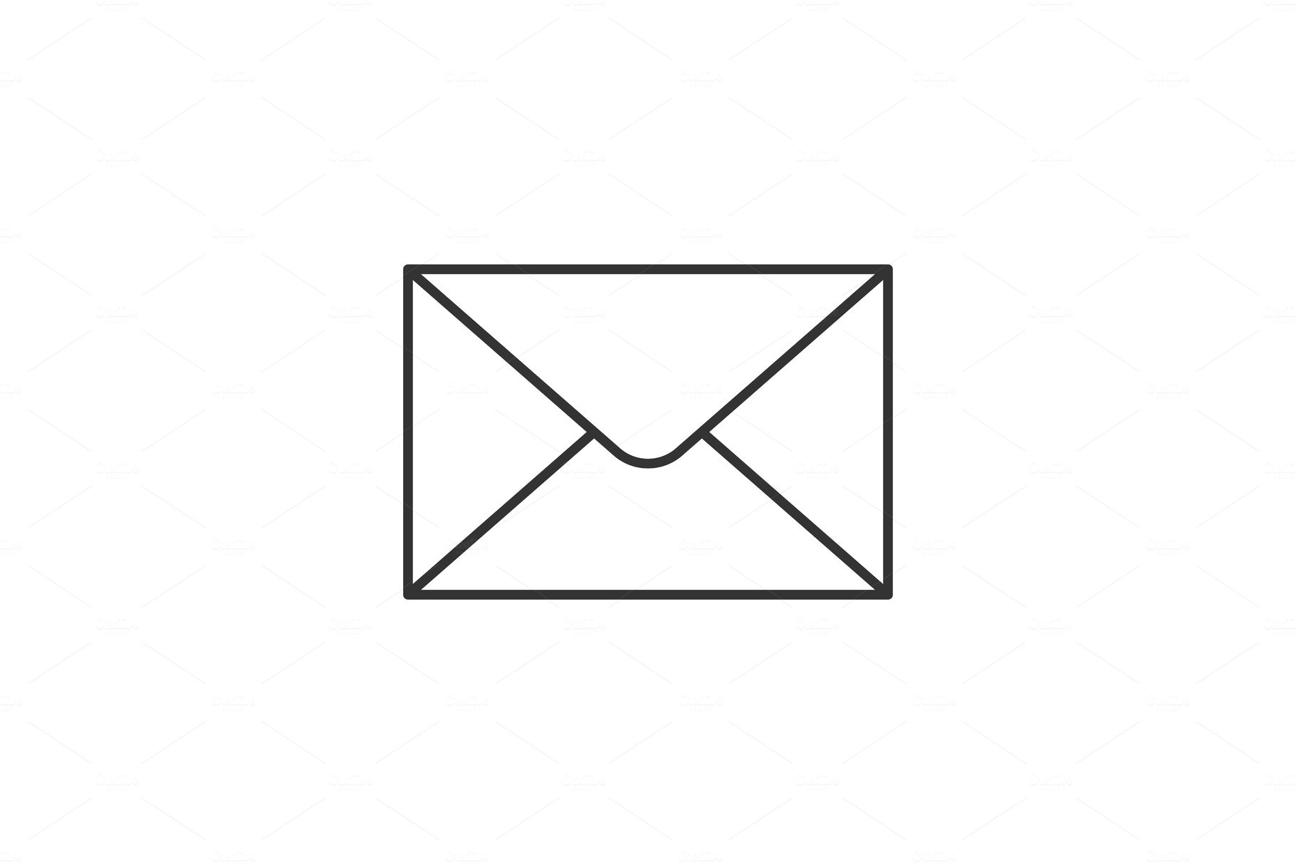 Envelope outline icon cover image.