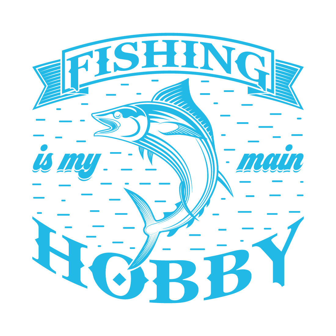 Fishing Typography Design T-Shirt Design Only For $7 preview image.