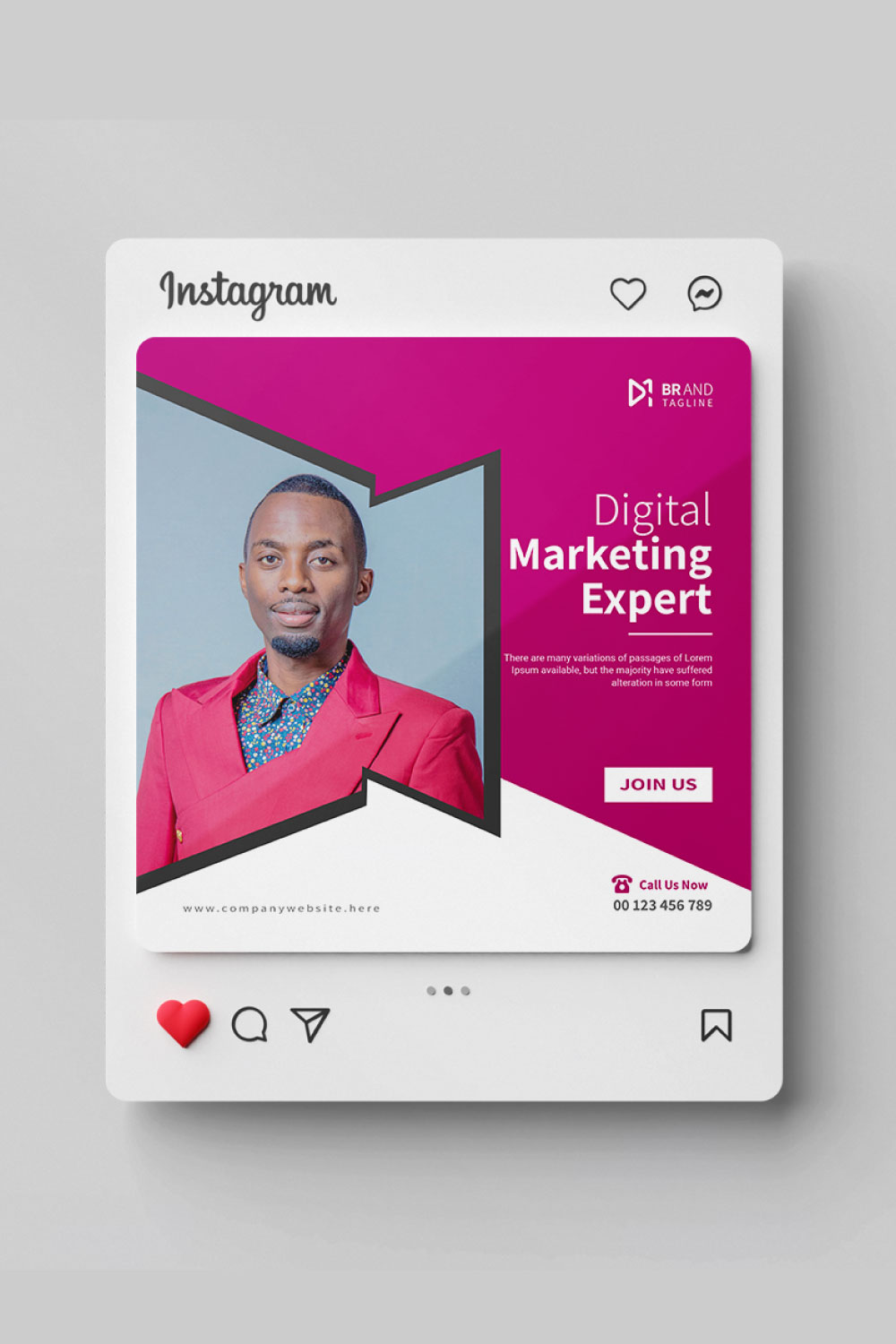 Creative marketing agency corporate business flyer Instagram social media post template pinterest preview image.