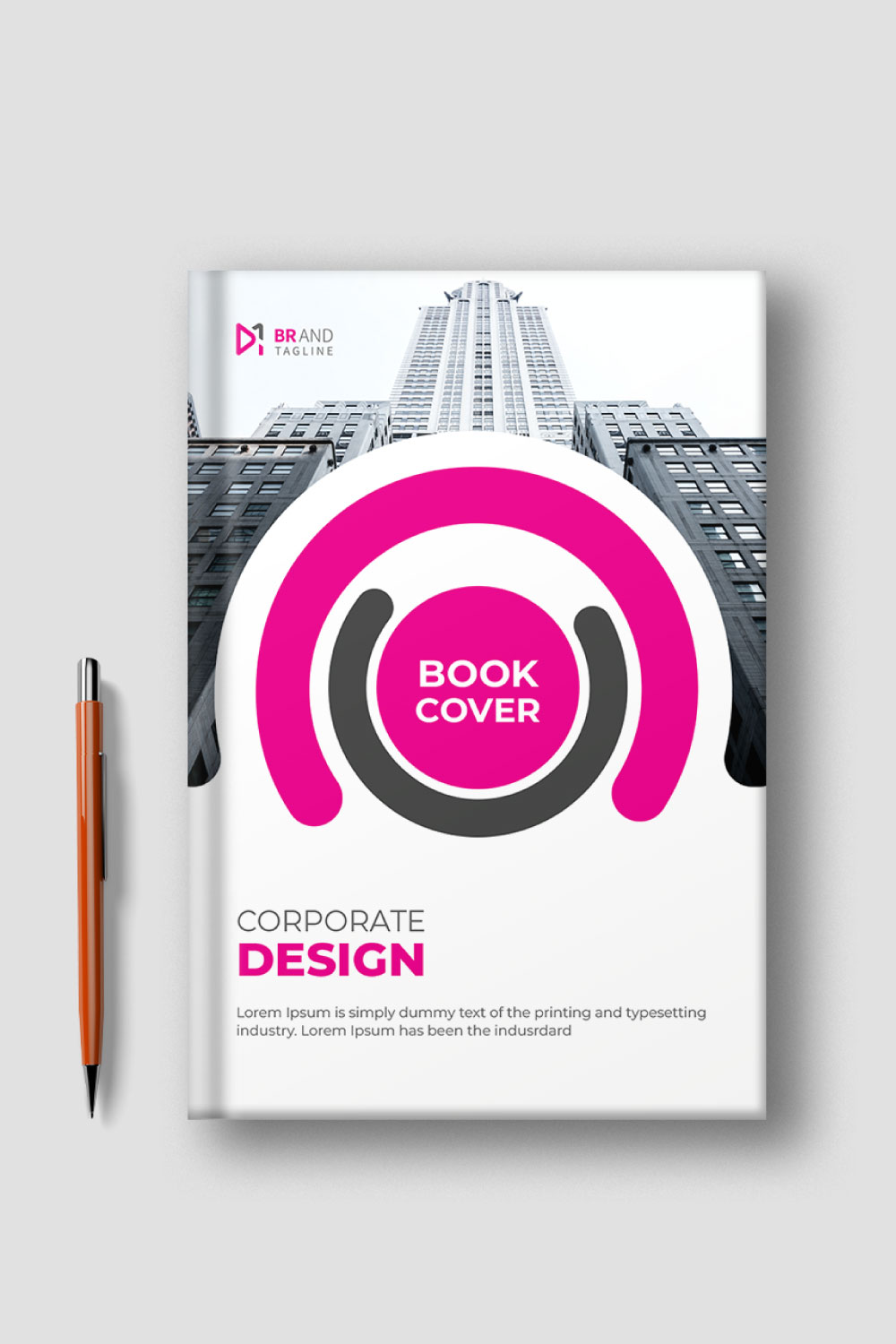 Corporate Business Book Cover Design Template pinterest preview image.