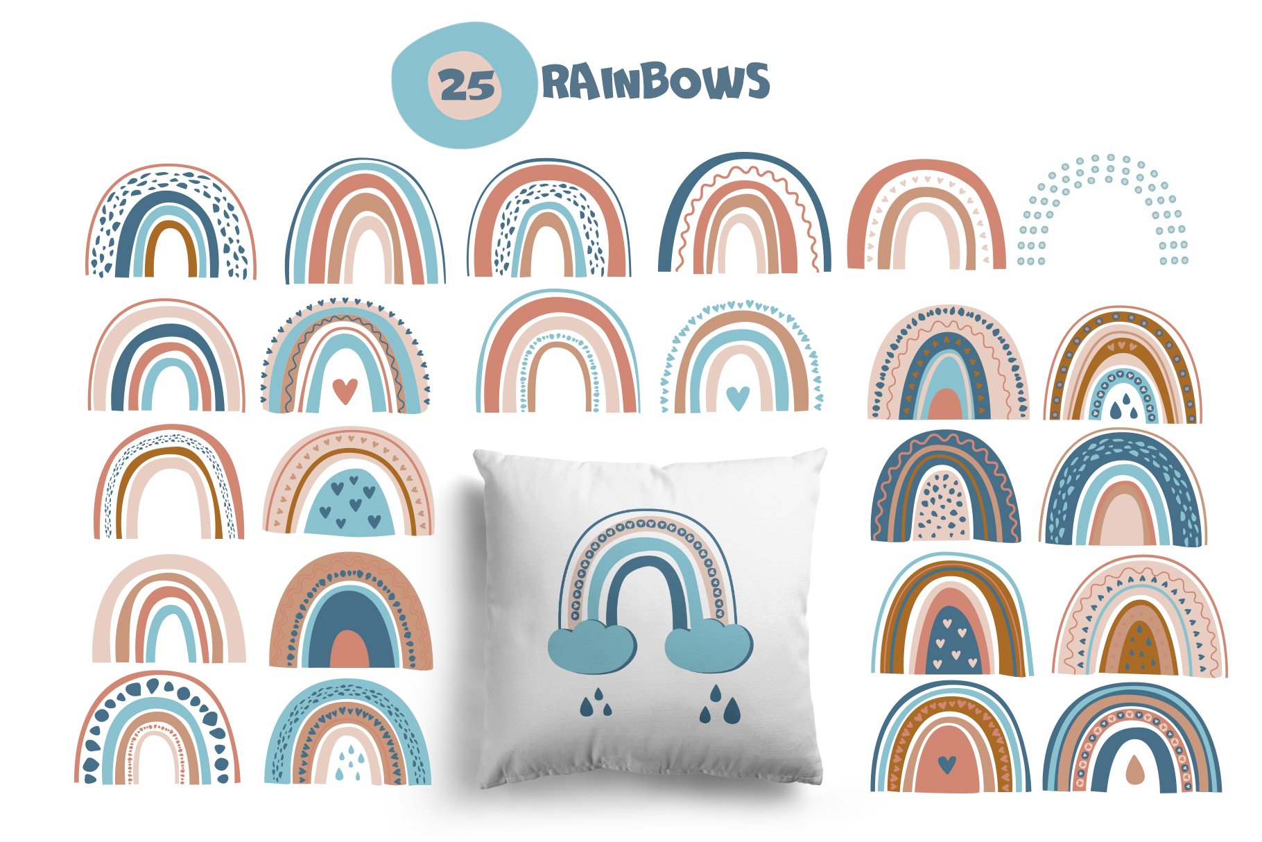 Rainbow - Vector Clipart, Patterns preview image.
