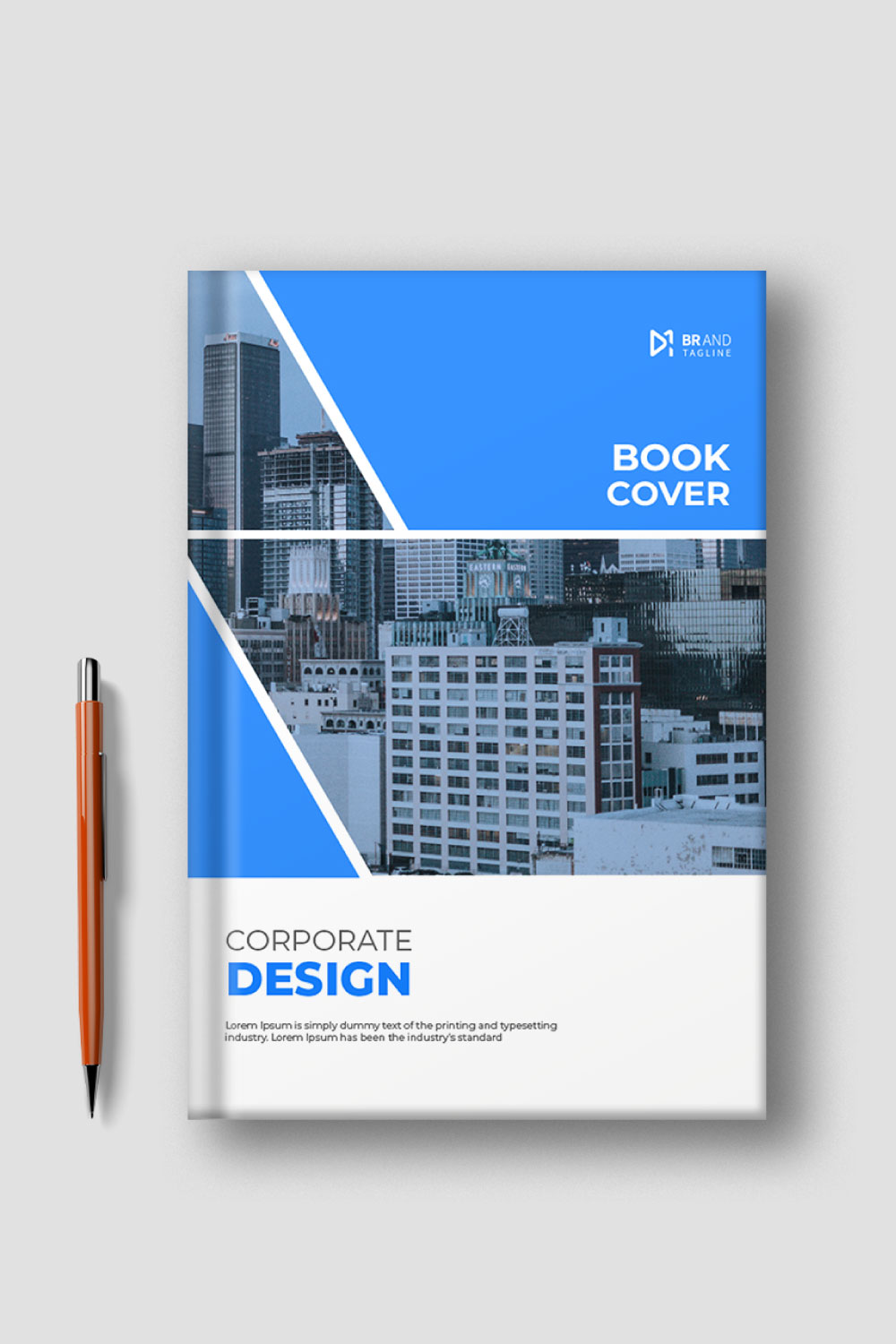 Corporate Book Cover Template pinterest preview image.