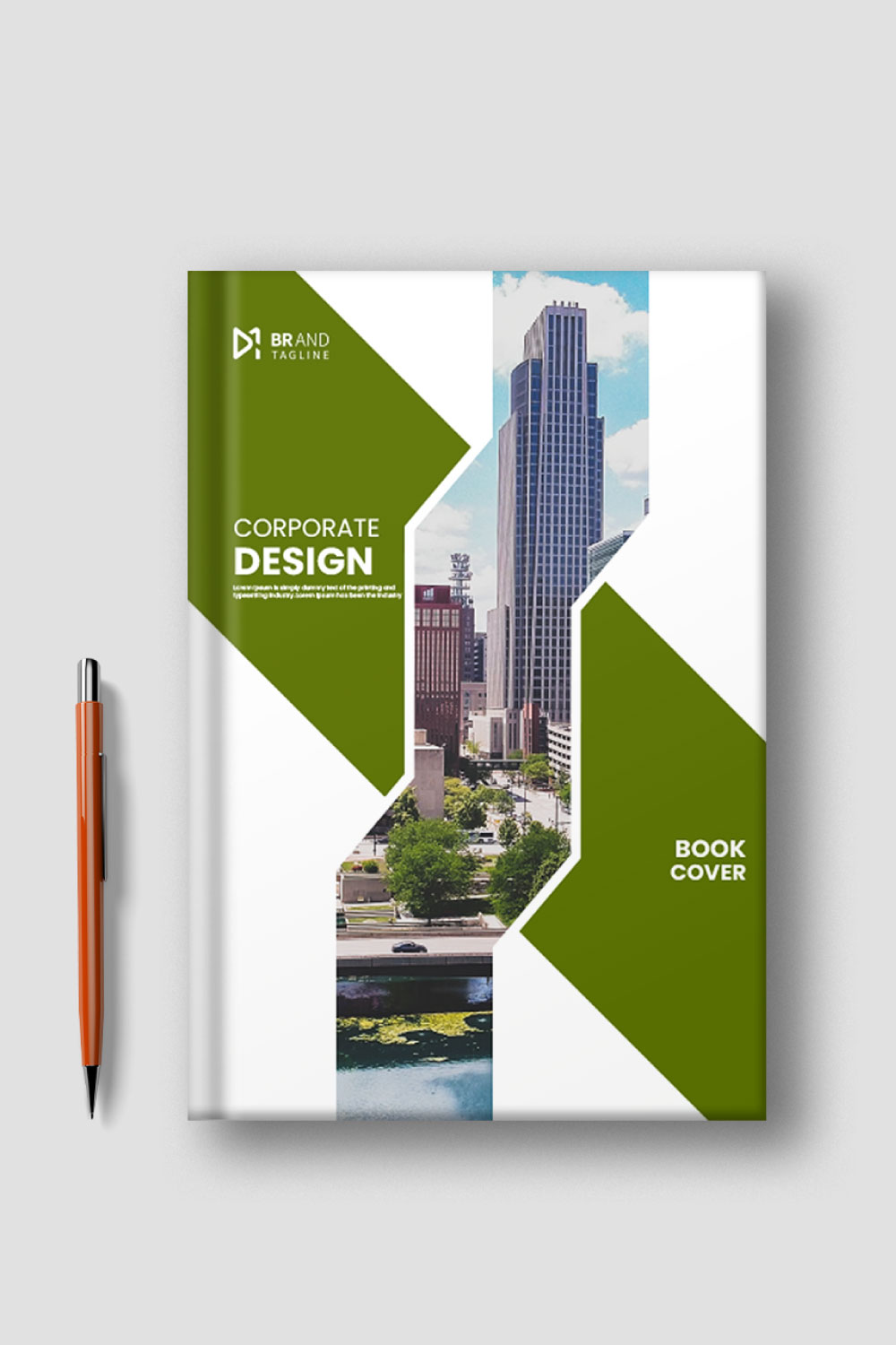 Book Cover Design Template pinterest preview image.