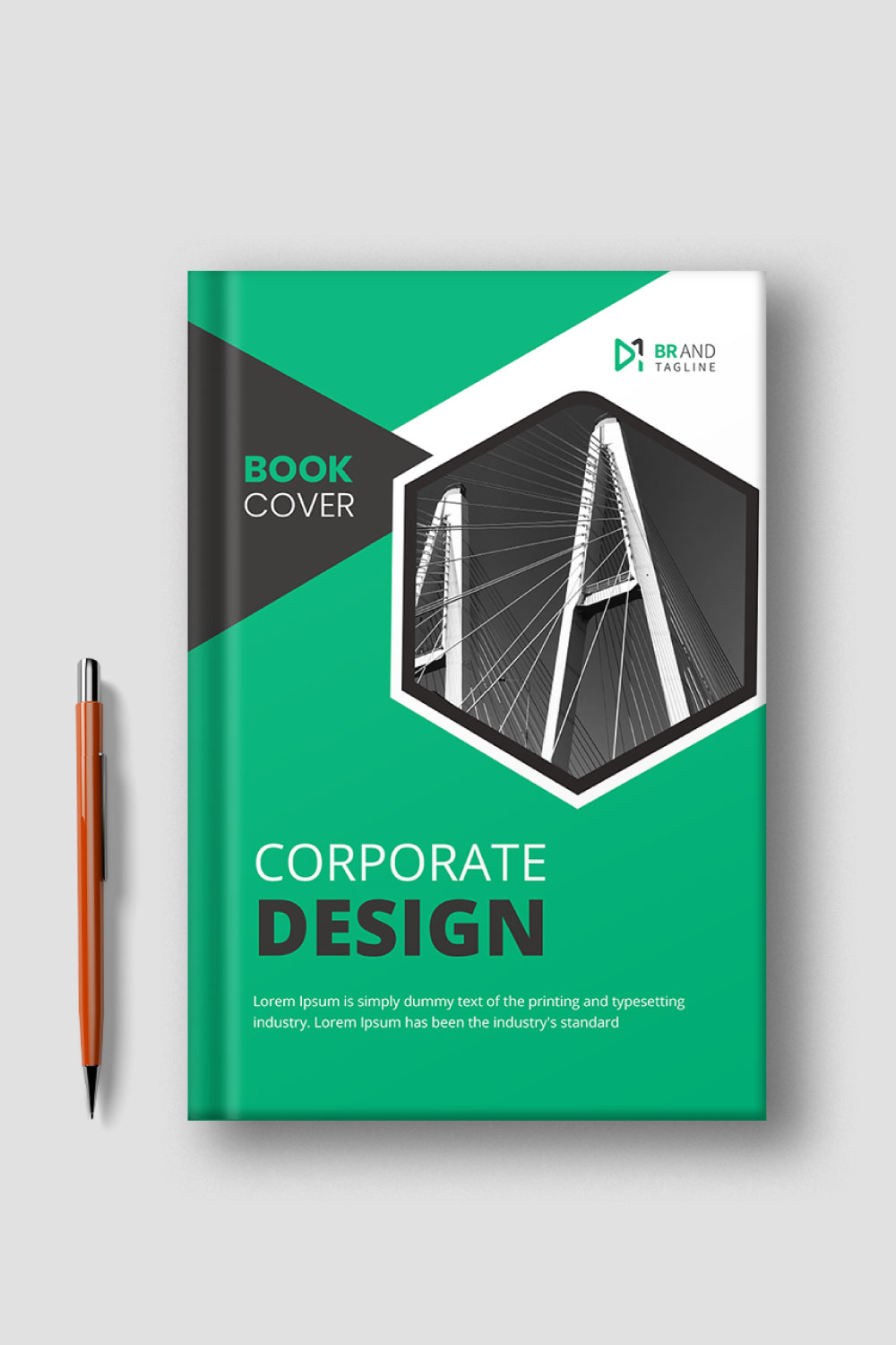 Business book cover design template pinterest preview image.