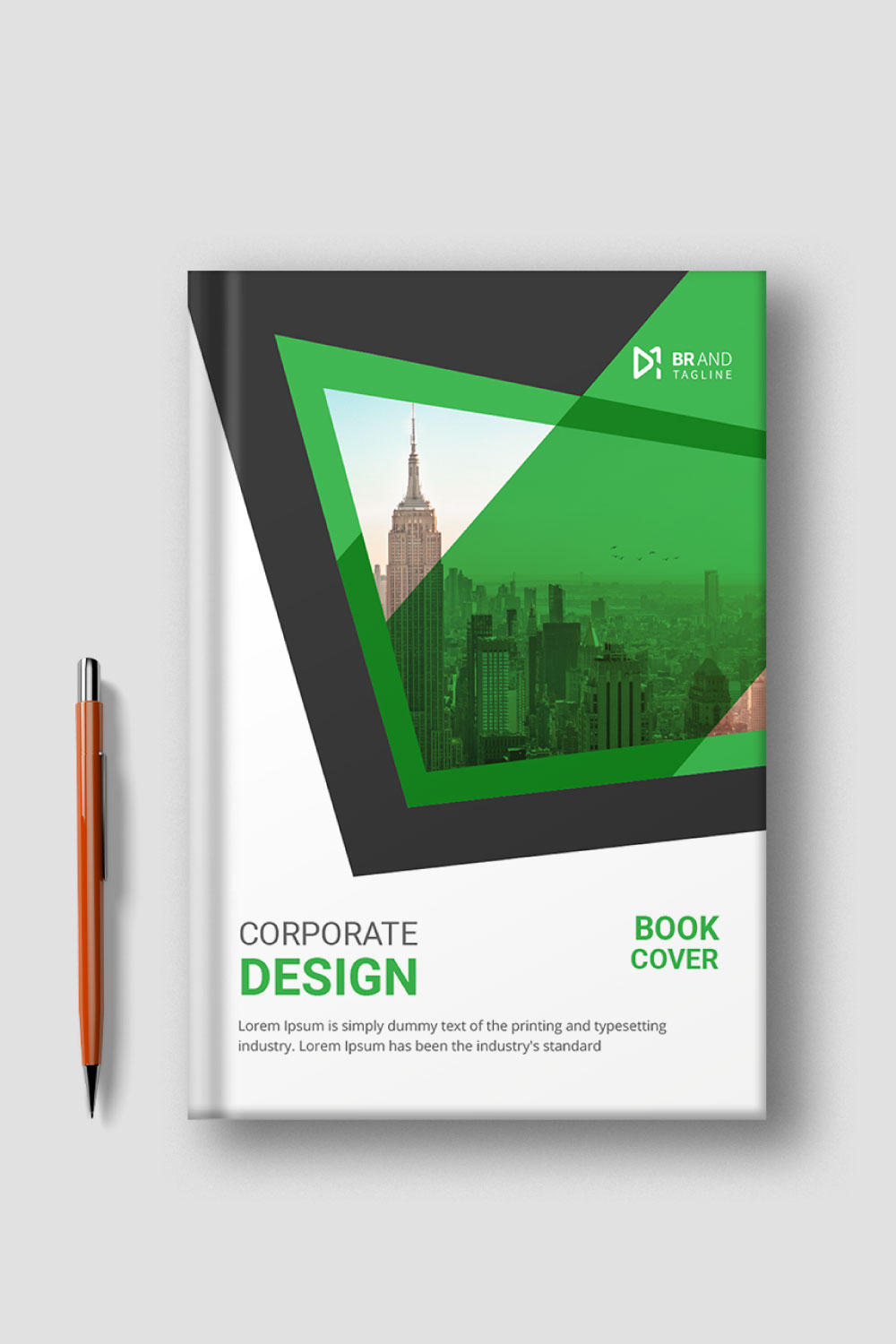 Corporate Business Book Cover Template Design pinterest preview image.