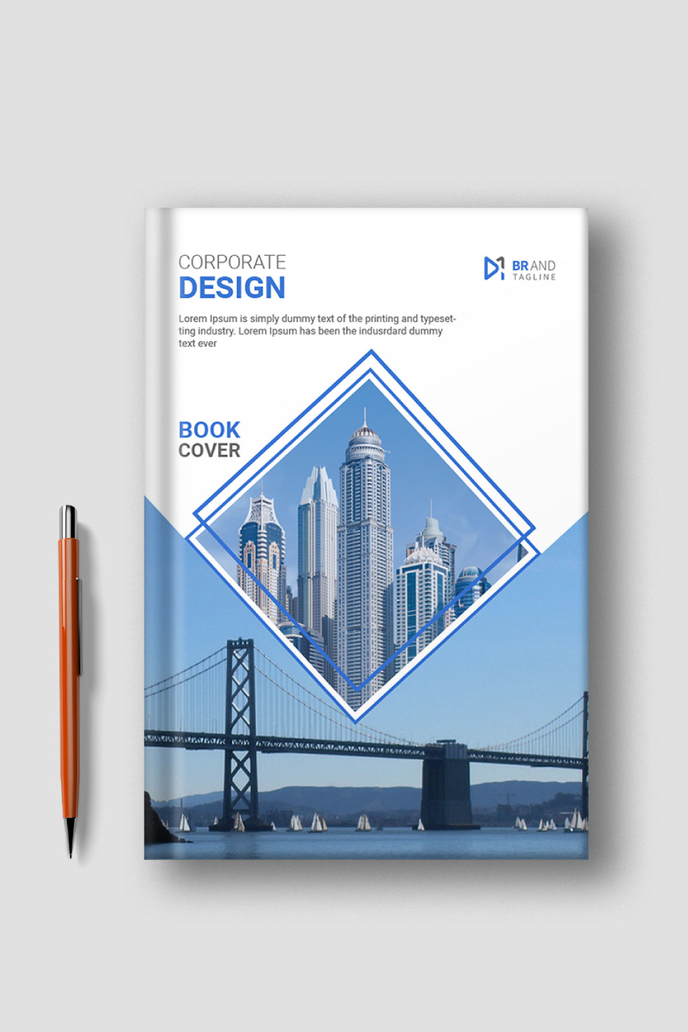 Corporate modern brochure cover design pinterest preview image.