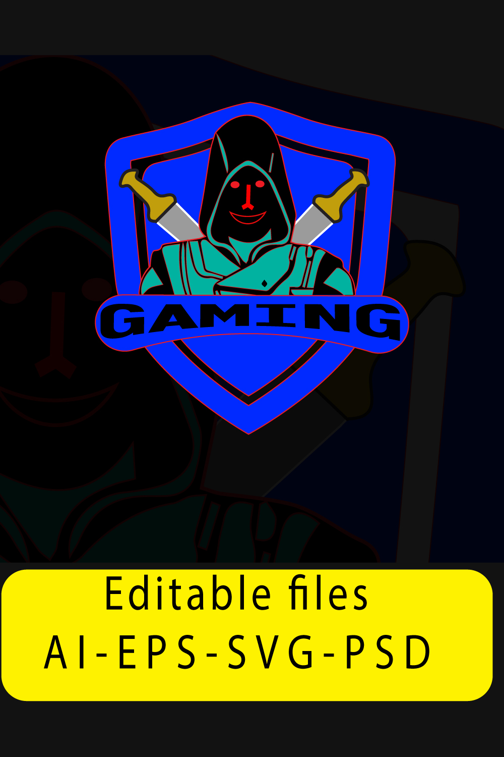 Gaming Logo pinterest preview image.