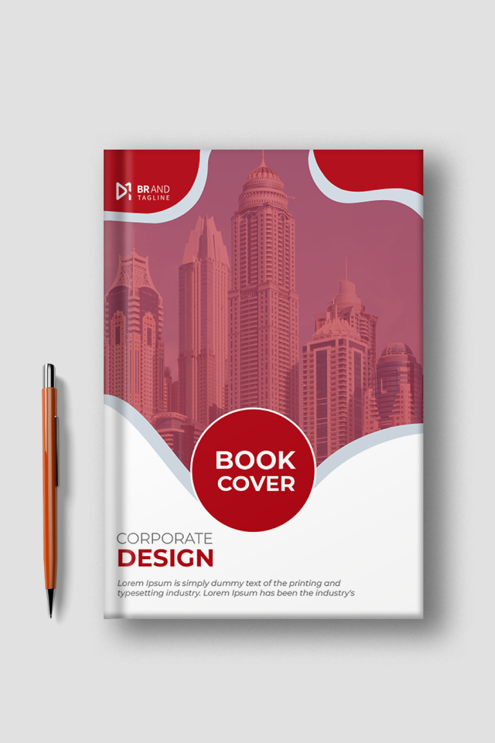 Corporate Book Cover Template pinterest preview image.