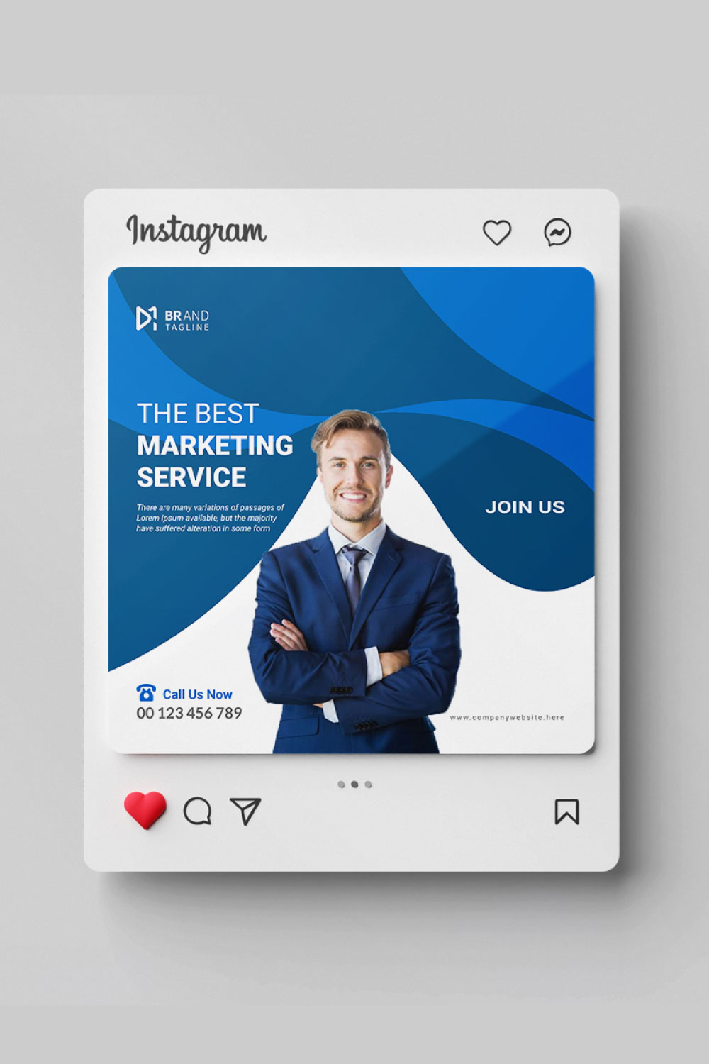 Digital marketing expert social media post design template pinterest preview image.