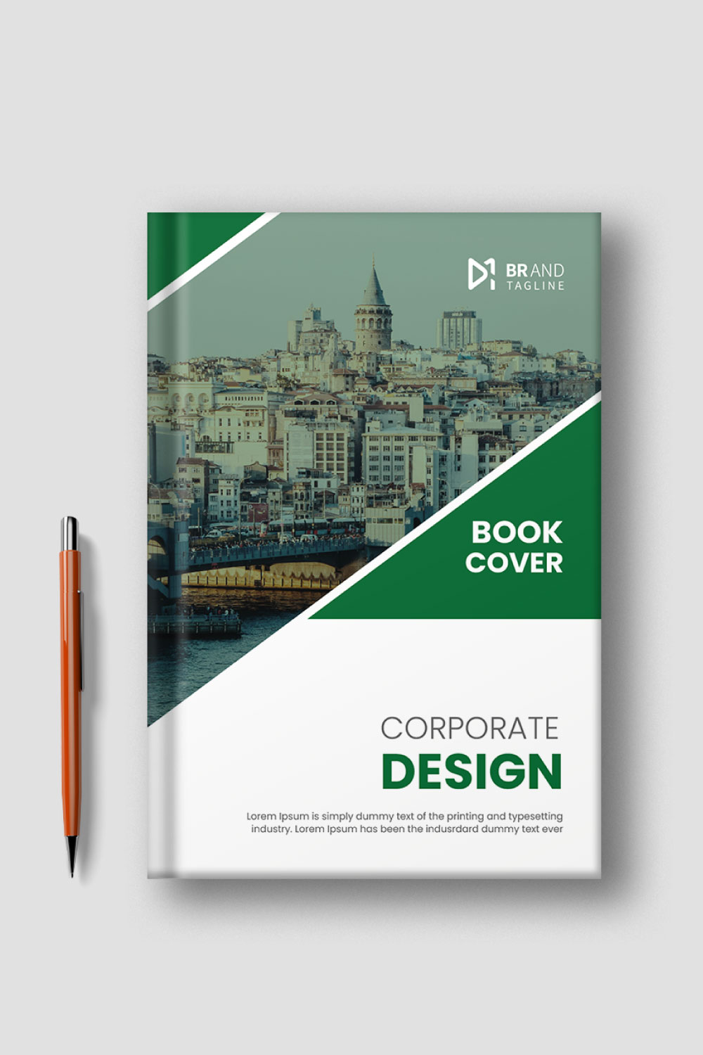 Annual report business brochure clean design template pinterest preview image.