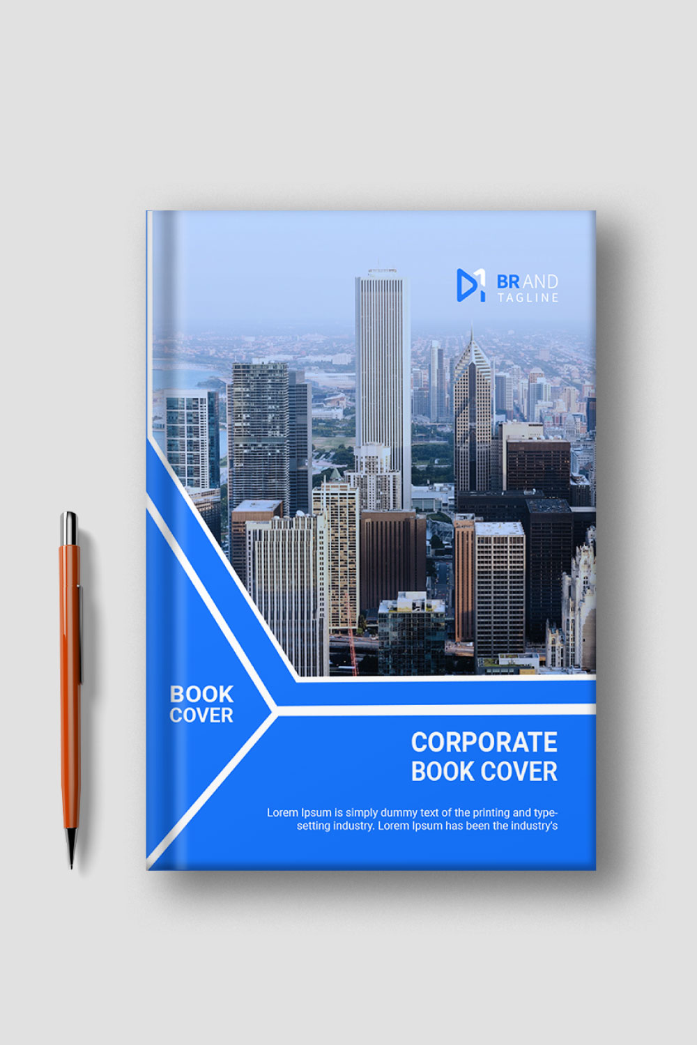Corporate Book Cover Template pinterest preview image.