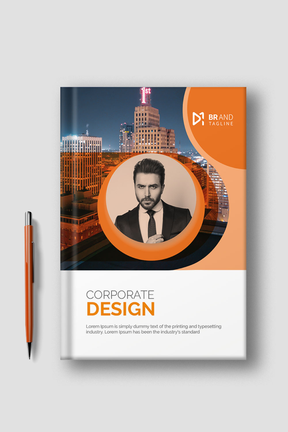 Book Cover Design Template pinterest preview image.