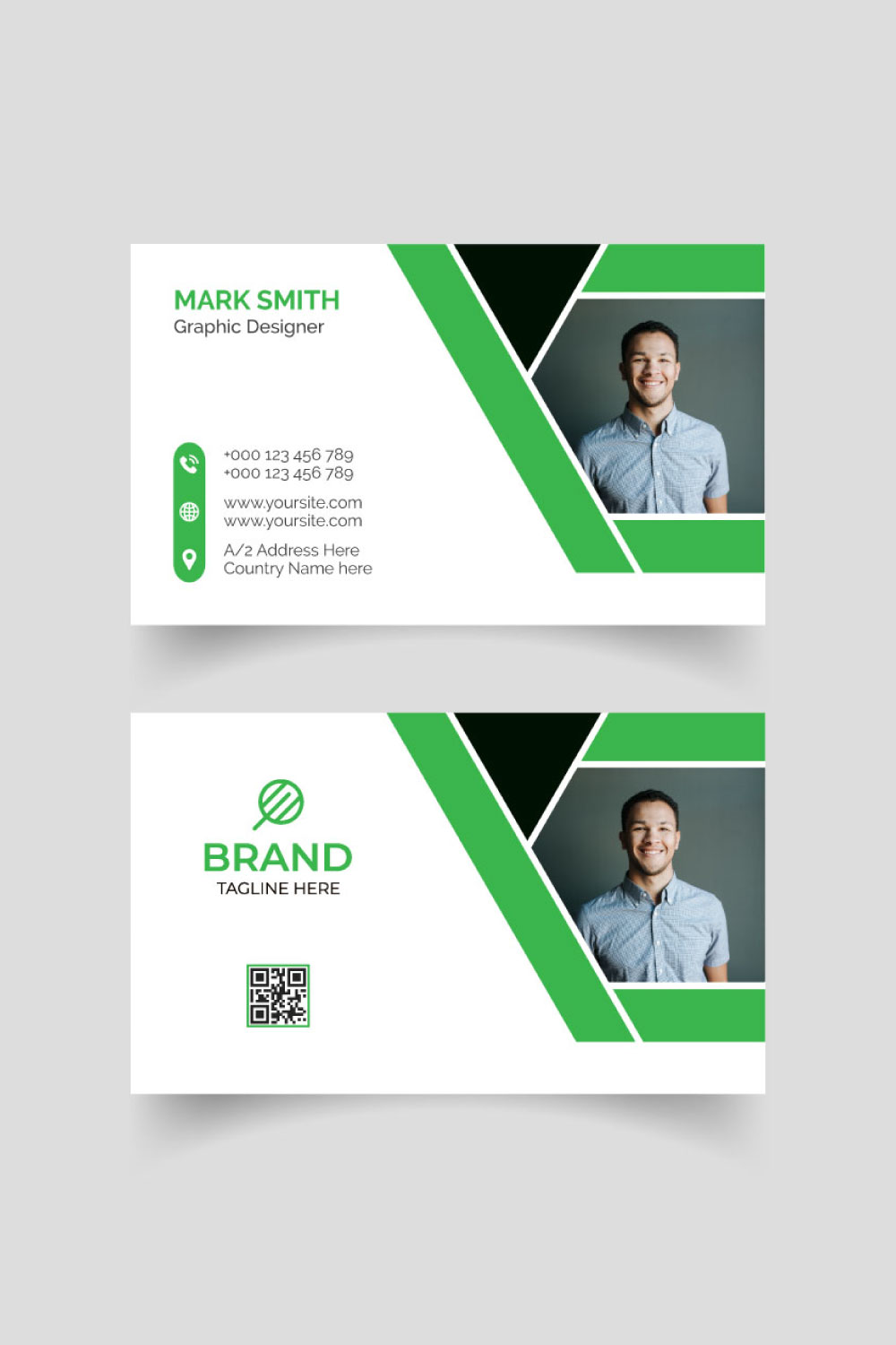 Creative Business Card Design pinterest preview image.