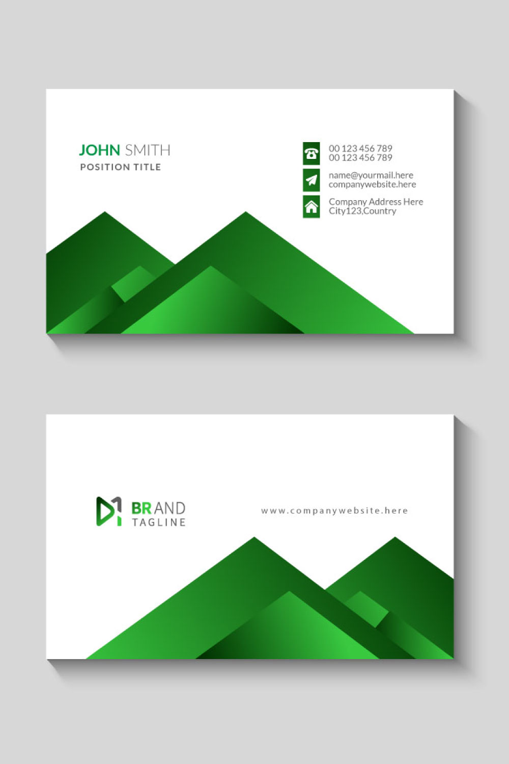 Simple business card template design pinterest preview image.