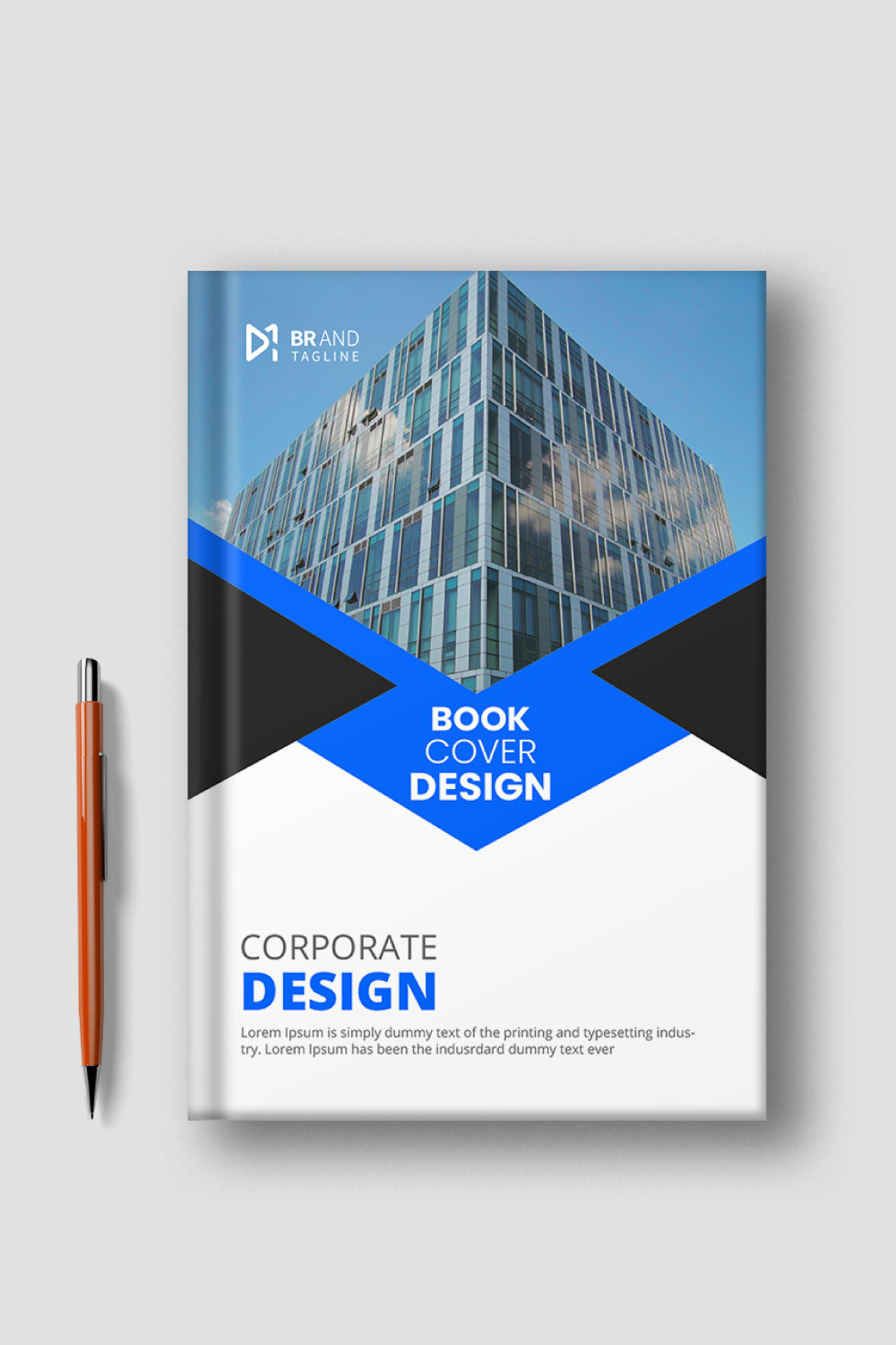 Business Book Cover Design Template pinterest preview image.