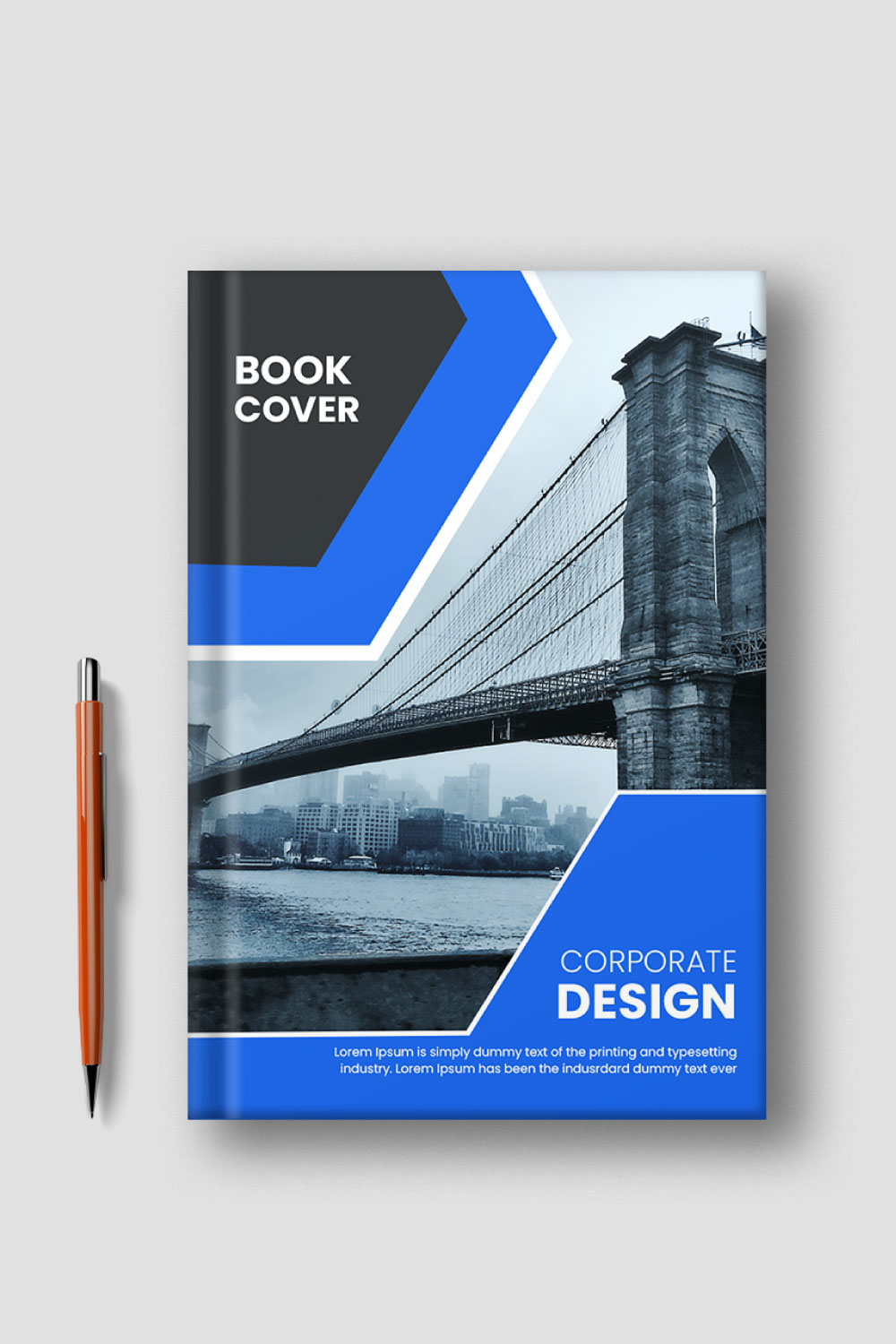 Book Cover Design Template pinterest preview image.