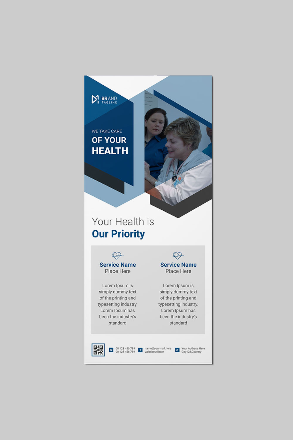 Doctor and medical service dl flyer template pinterest preview image.