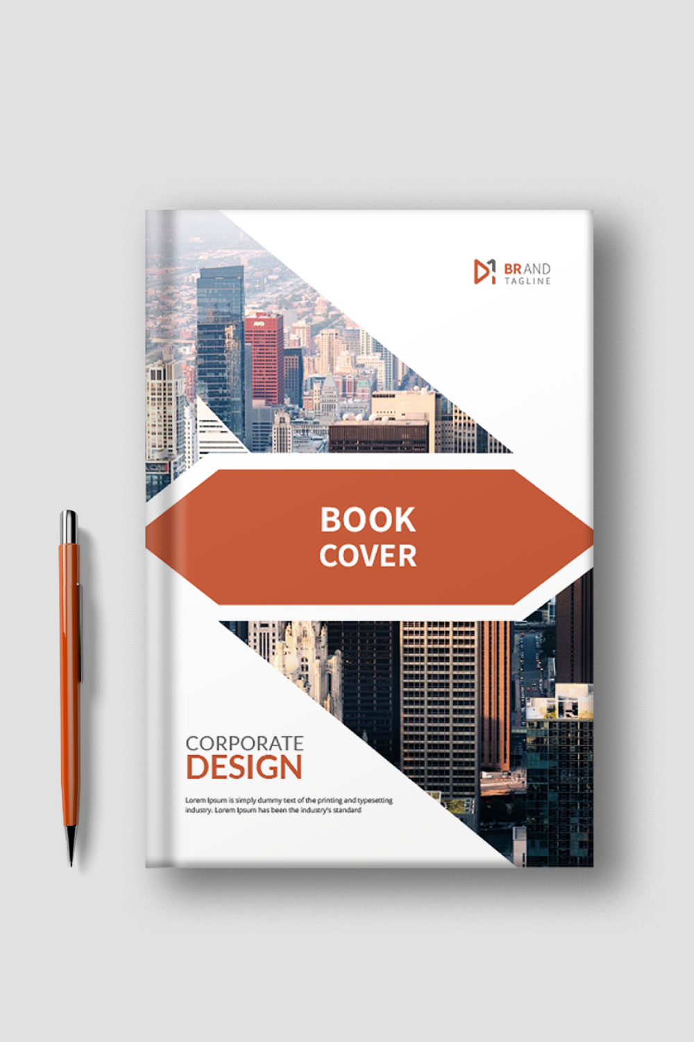 Business Book Cover Design Template pinterest preview image.