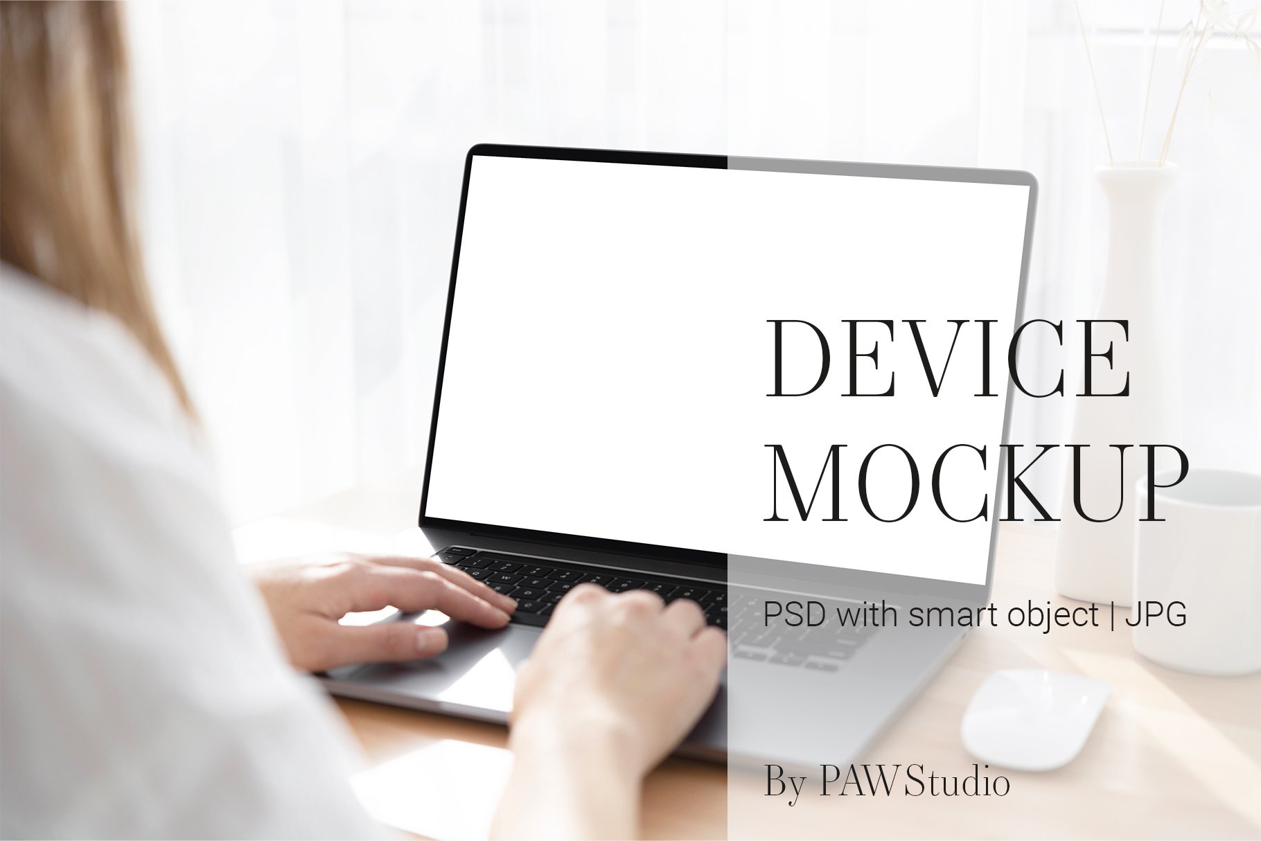 Laptop MacBook Mockup Device cover image.