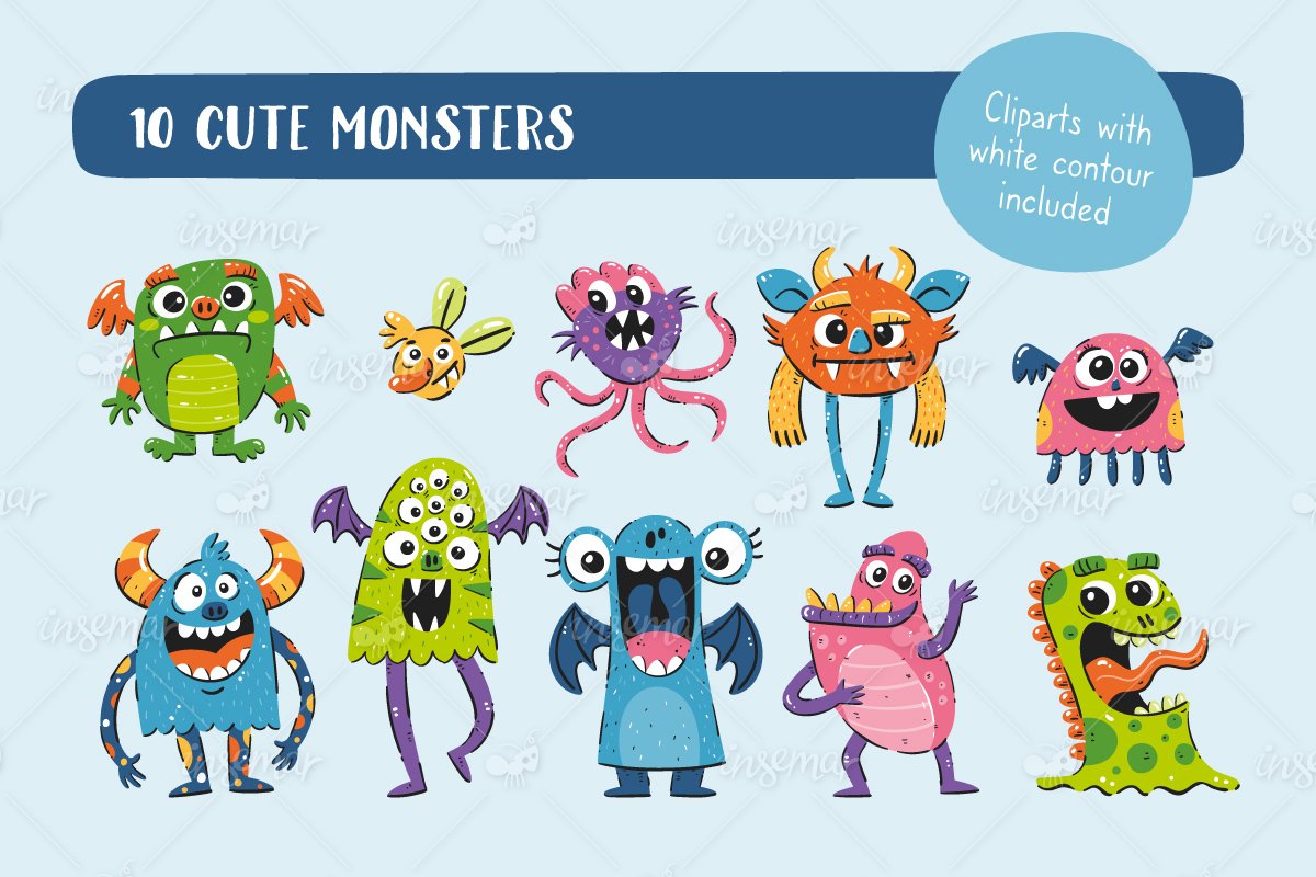 Cute Monster Collection preview image.