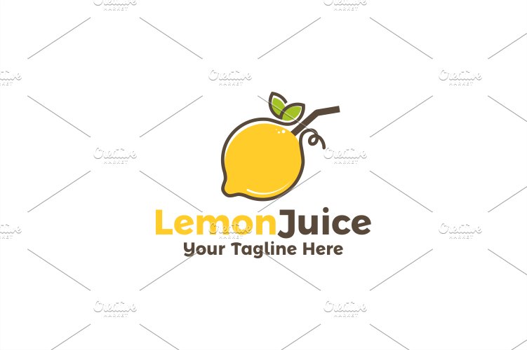 Lemon Juice | Logo Template preview image.