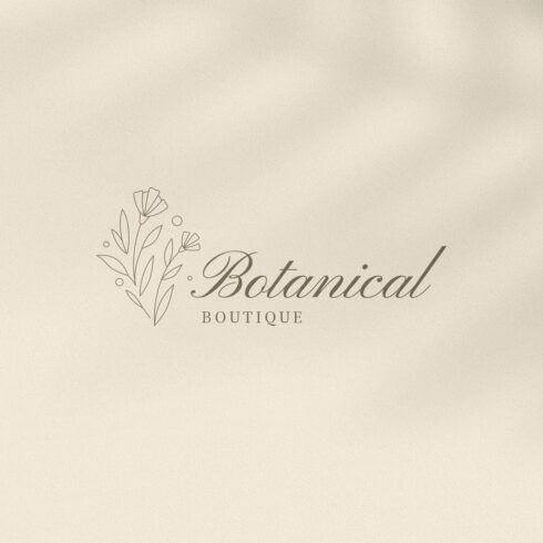 Botanical minimalist logo template cover image.
