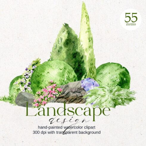 Watercolor Landscape design cover image.