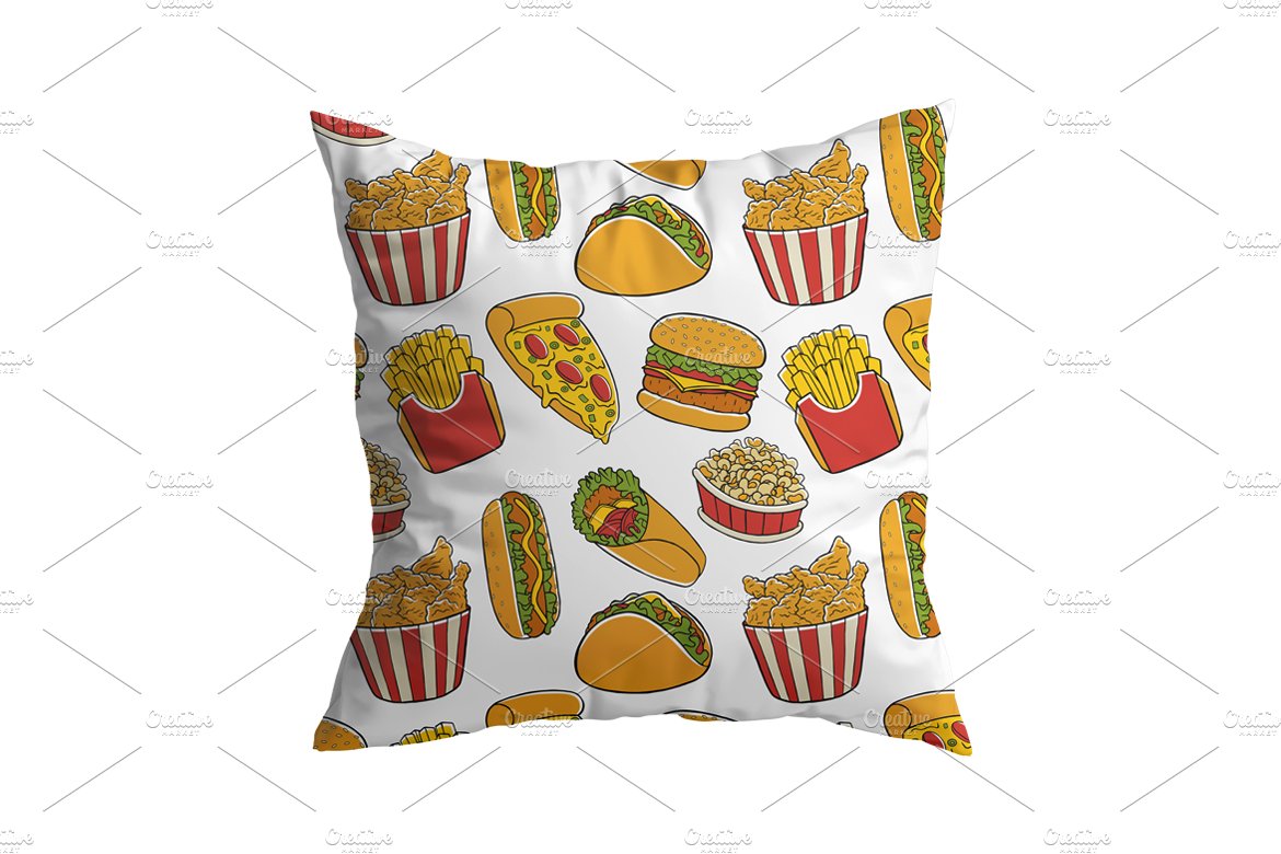 Fast Food Seamless Pattern Pack preview image.