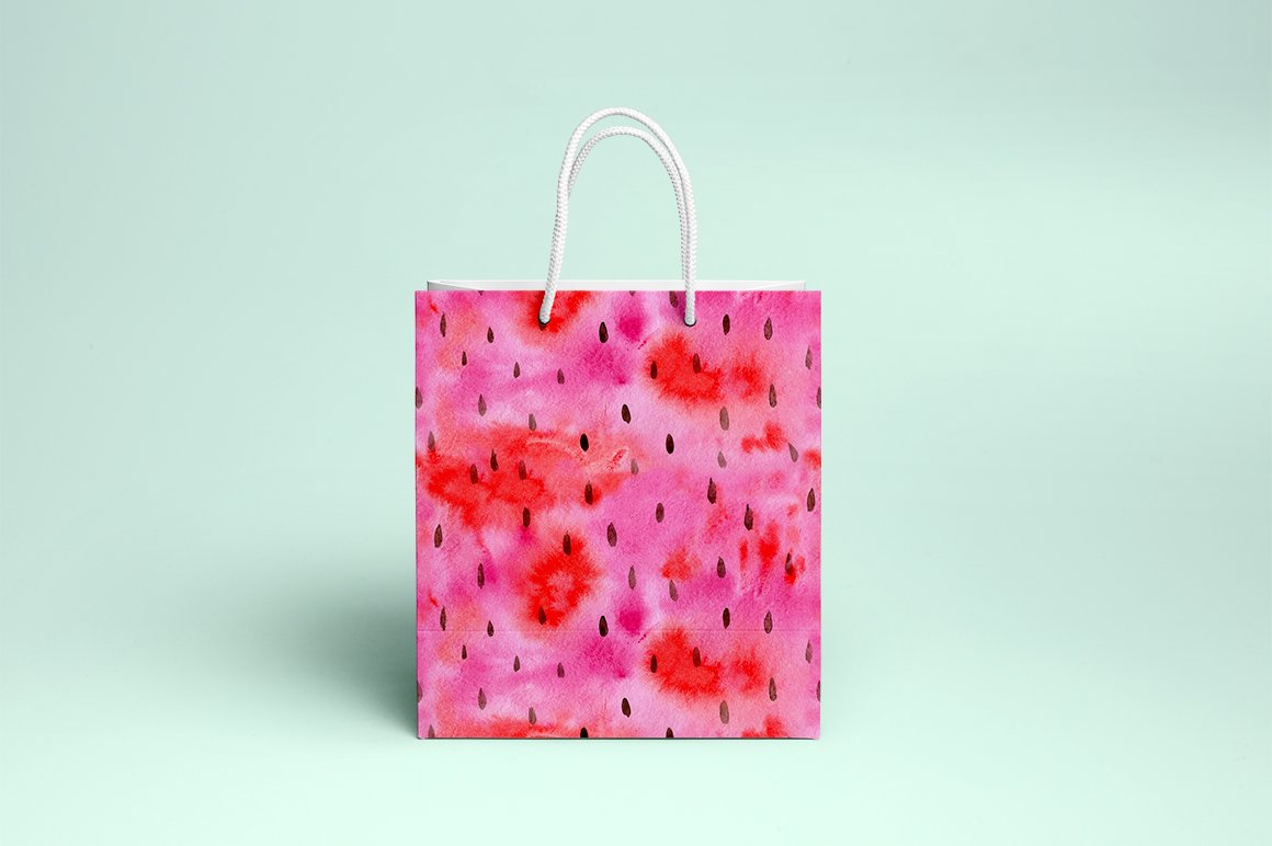 Watermelon pulp seamless pattern preview image.