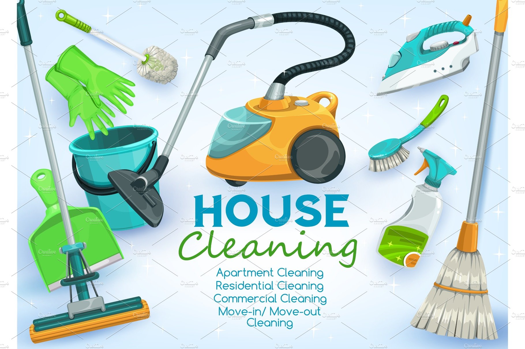 Cleaning service, washing cover image.