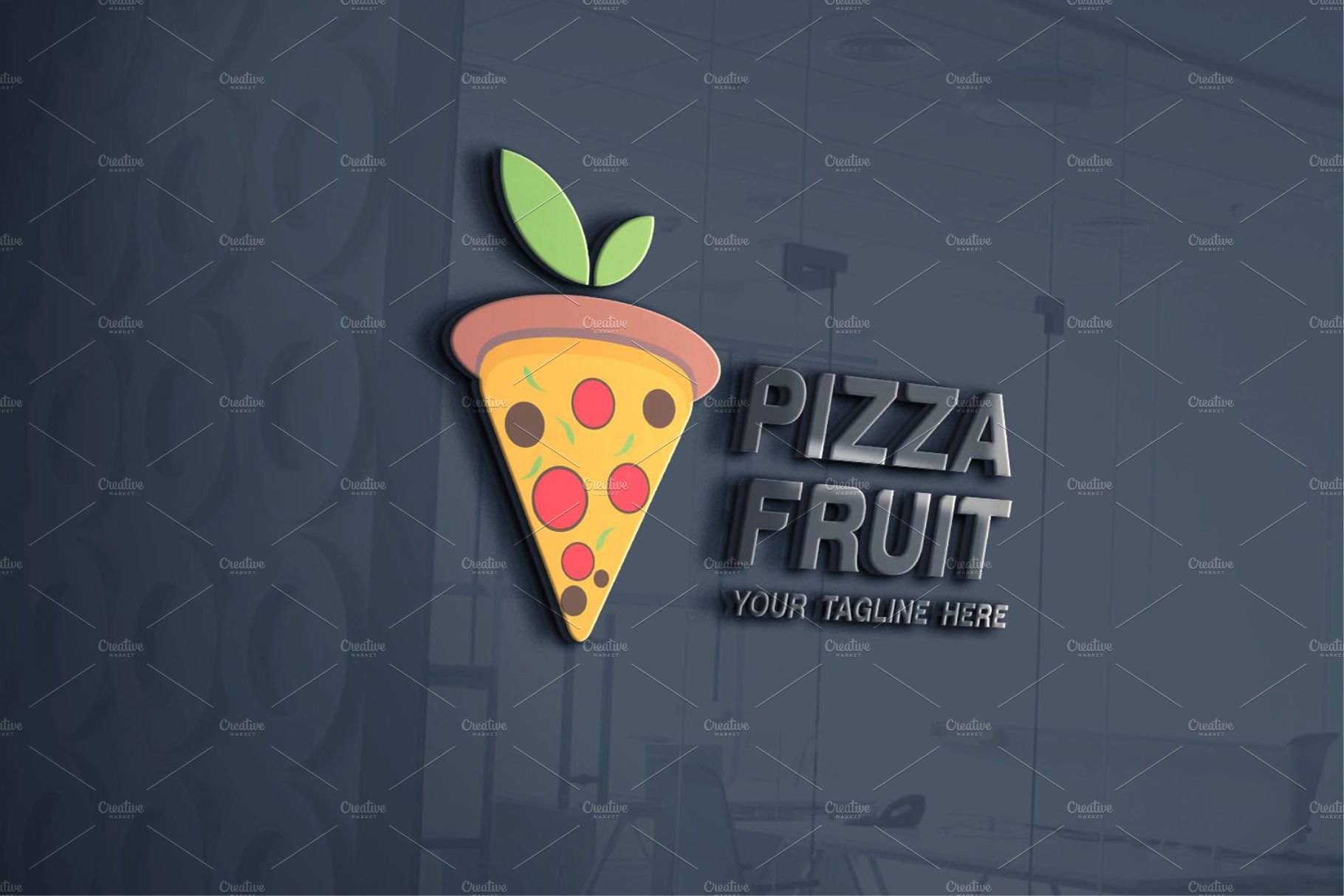 Pizza Fruit Logo preview image.