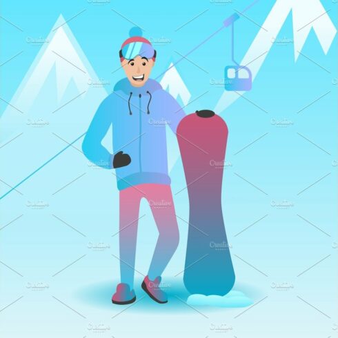 Male Snowboard character. cover image.