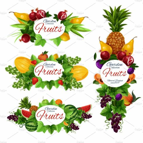 Natural fruits, grape and strawberry cover image.
