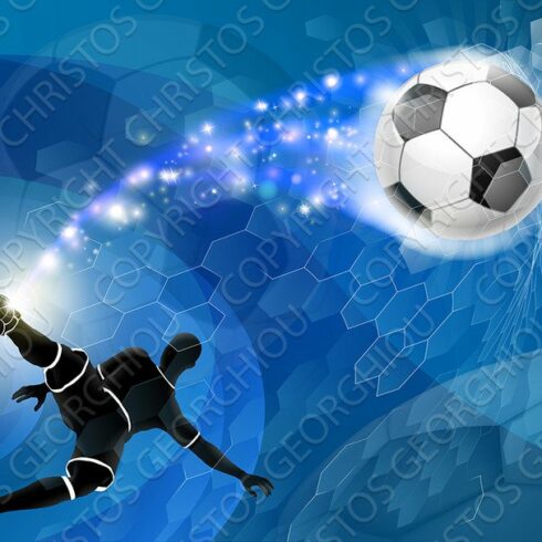 Soccer Silhouette Man Abstract cover image.