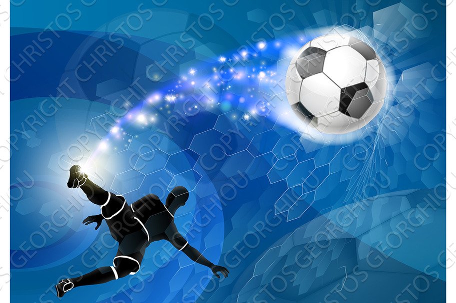 Soccer Silhouette Man Abstract cover image.