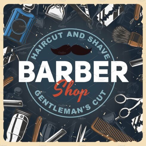 Barbershop razors, blade, shaver cover image.