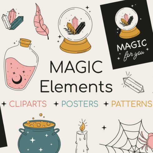 Vector Magic Witchcraft Elements Set cover image.
