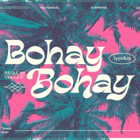 Bohay - A Curvy Display Font cover image.