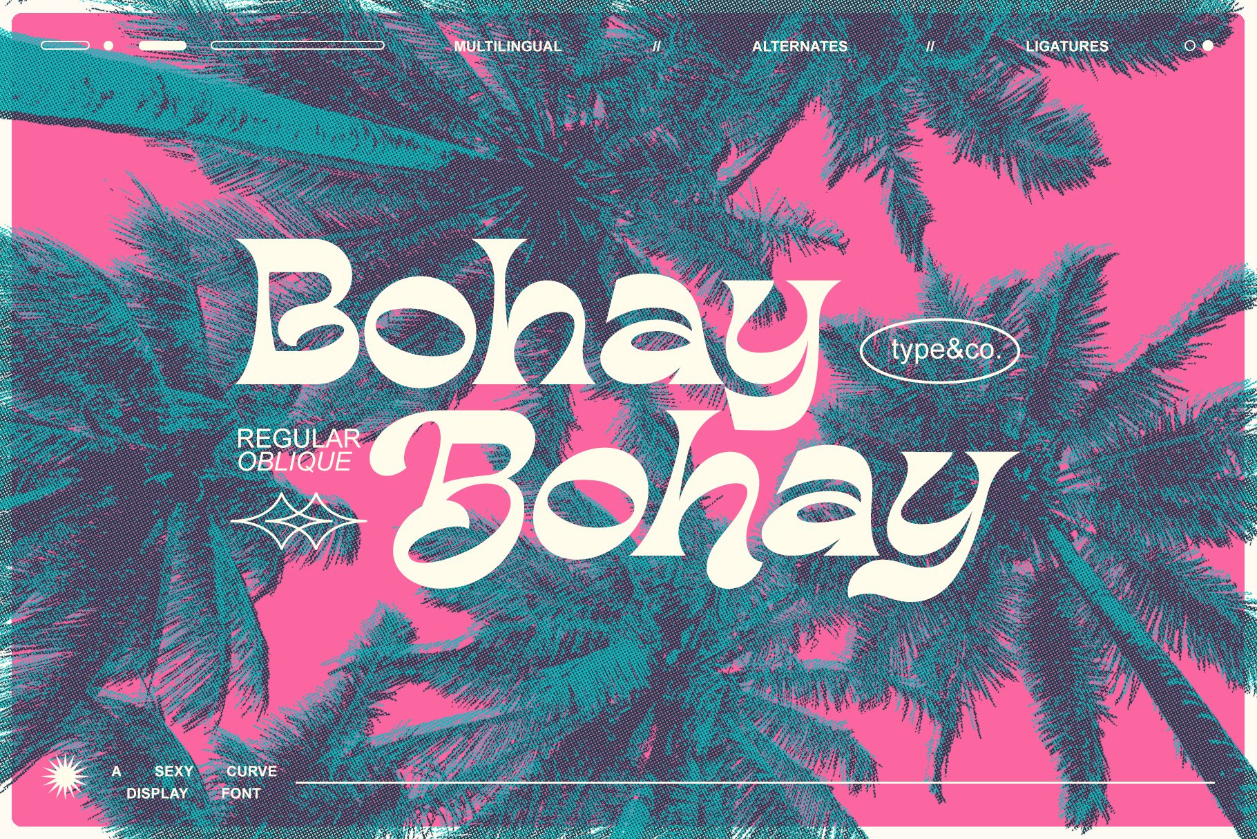 Bohay - A Curvy Display Font cover image.