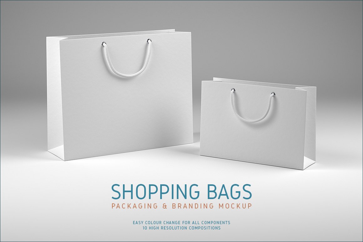 Shopping Bags Mockup cover image.