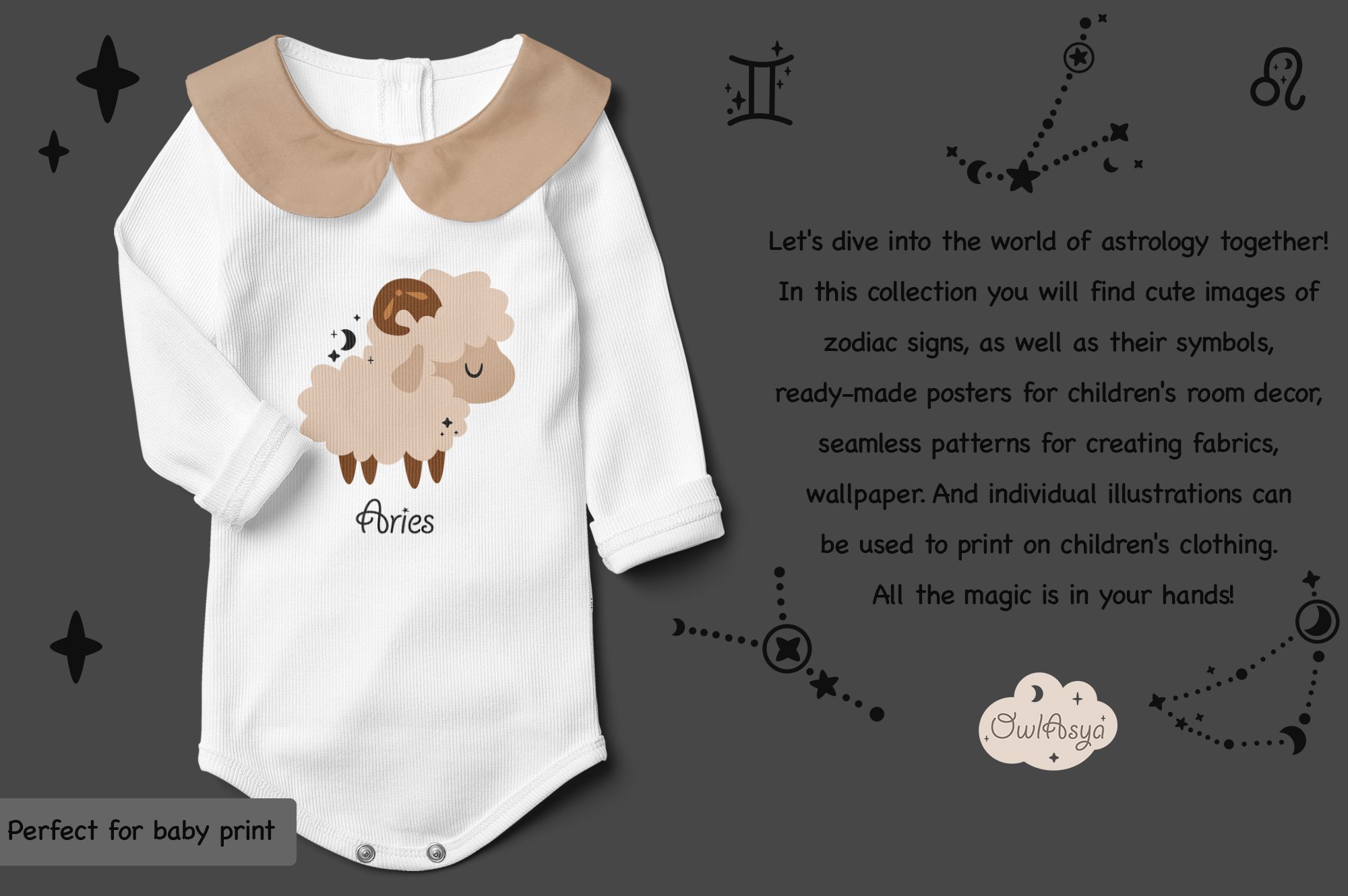 Zodiac baby collection preview image.
