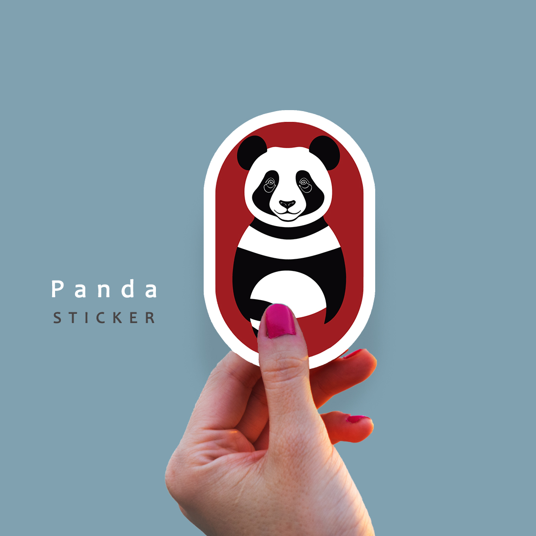 cutw panda sticker holding cover image.