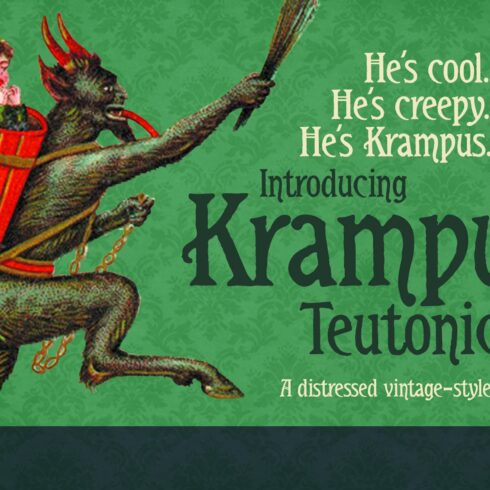 Krampus Teutonic Vintage Font cover image.