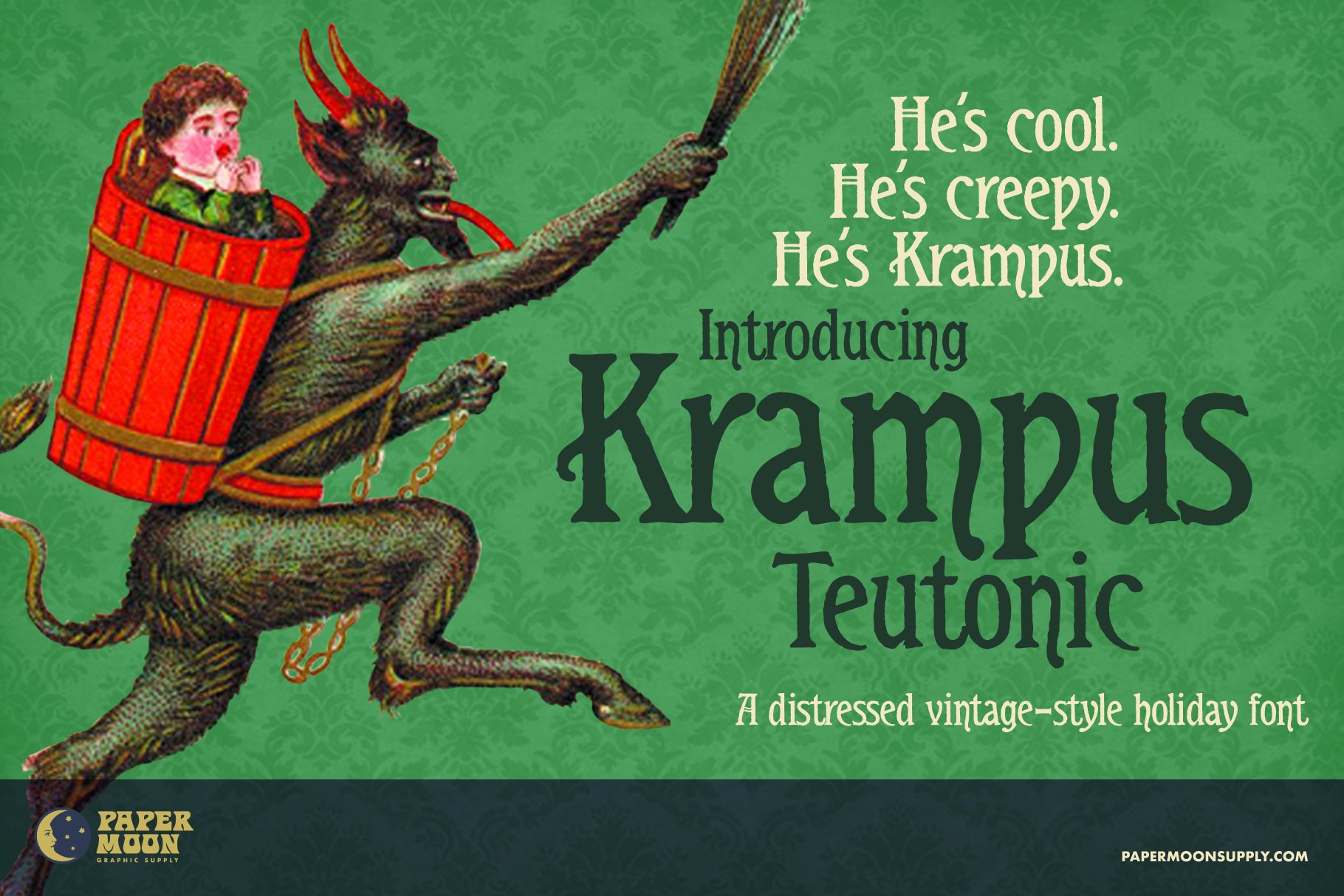 Krampus Teutonic Vintage Font cover image.