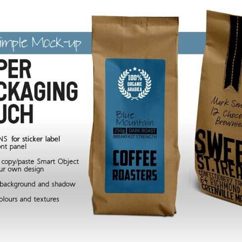 Coffee Pouch, Tea Pack, Paper Bag cover image.