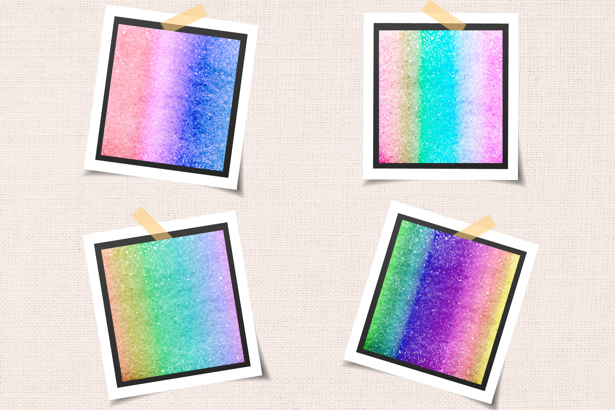 Rainbow Glitter Texture Backgrounds preview image.